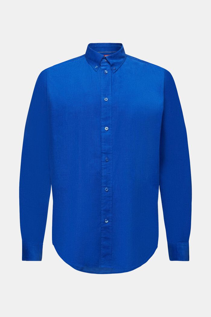 Overhemd van corduroy, 100% katoen, BRIGHT BLUE, detail image number 6