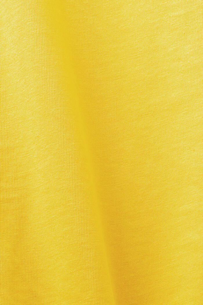 Uniseks T-shirt van katoen-jersey met logo, YELLOW, detail image number 7