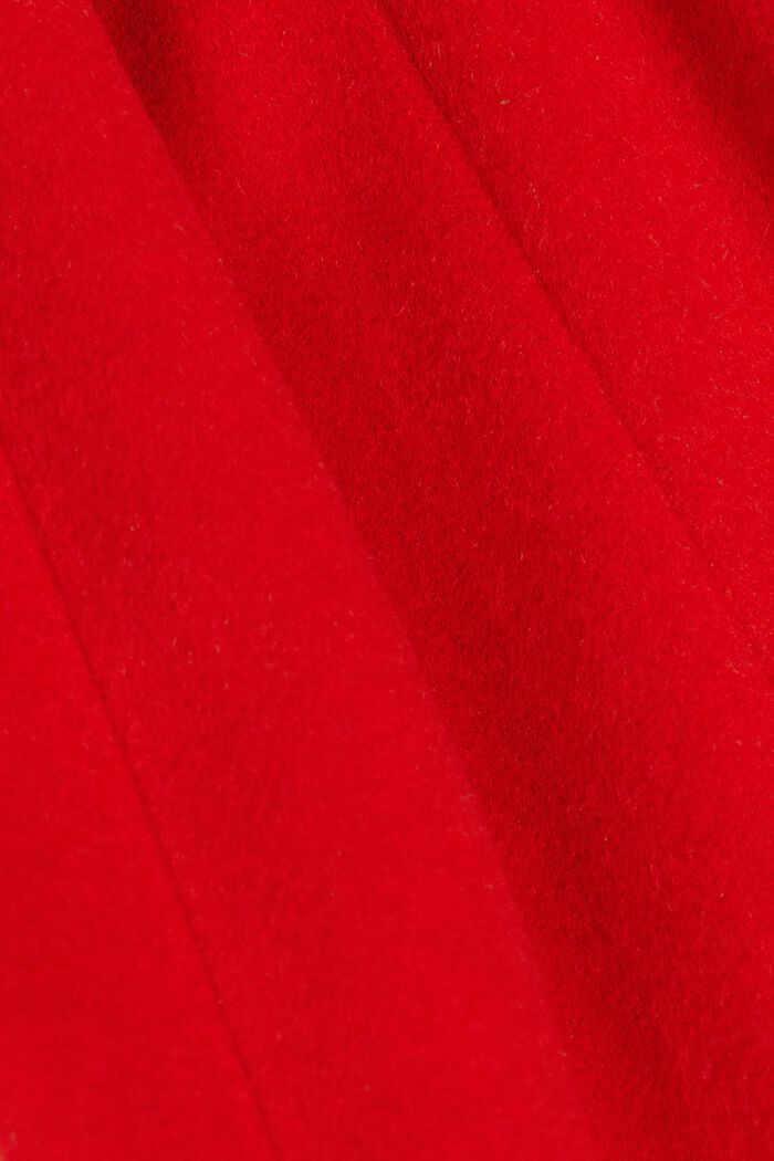 Gerecycled: mantel van een wolmix met kasjmier, RED, detail image number 5