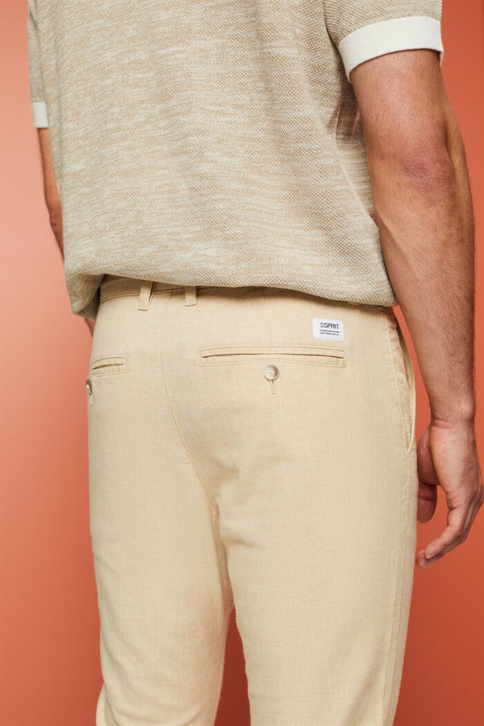Zomerse chino, LIGHT BEIGE, detail image number 4