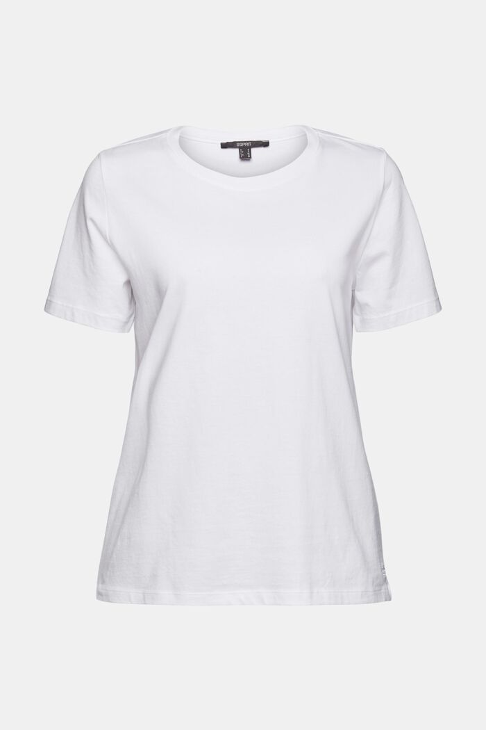 Basic shirt van 100% biologisch katoen, WHITE, detail image number 7