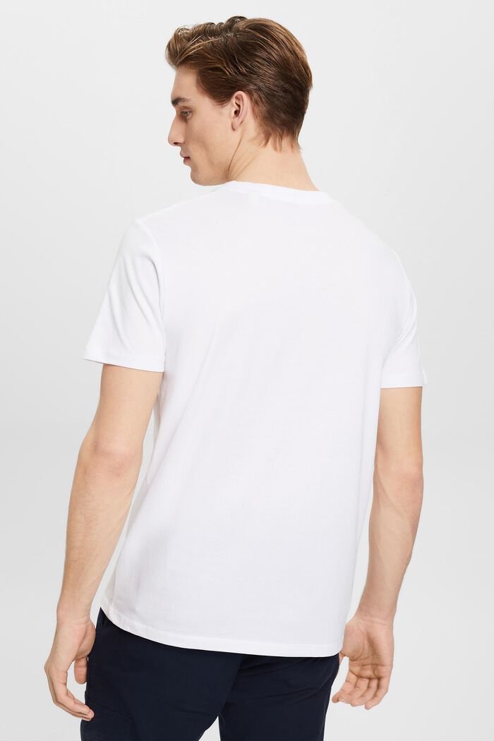 T-shirt van jersey met ronde hals, WHITE, detail image number 3
