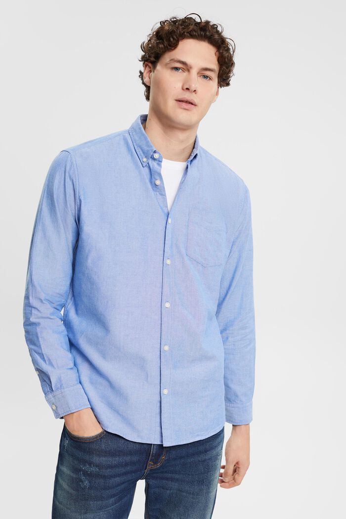 Overhemd met buttondownkraag, BLUE, detail image number 0