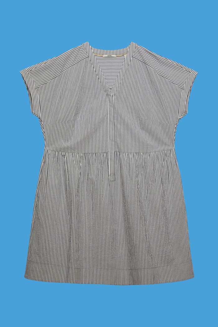 CURVY seersucker jurk, 100% katoen, NAVY, detail image number 0