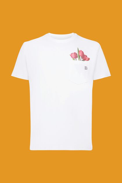 Jersey T-shirt met een print, 100% katoen