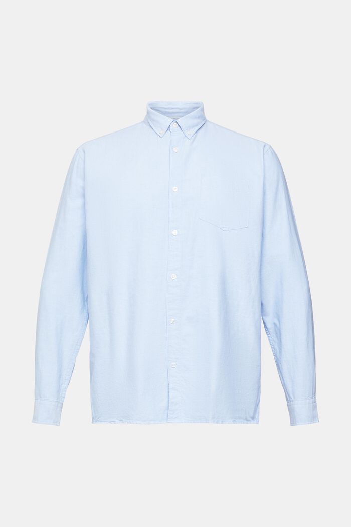 Buttondownshirt, 100% katoen, LIGHT BLUE, overview