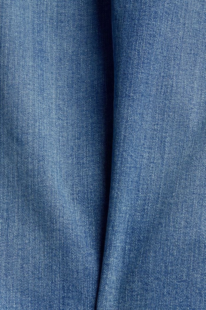 Cropped jeans van katoen-stretch, BLUE LIGHT WASHED, detail image number 4