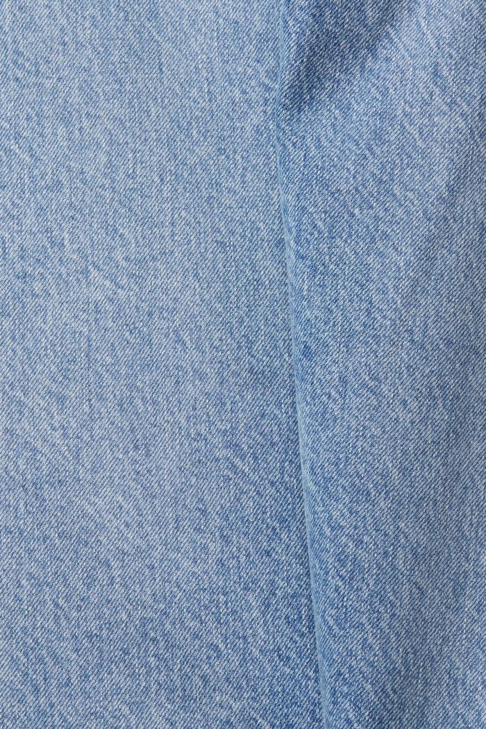 Dad jeans met hoge taille, BLUE LIGHT WASHED, detail image number 8