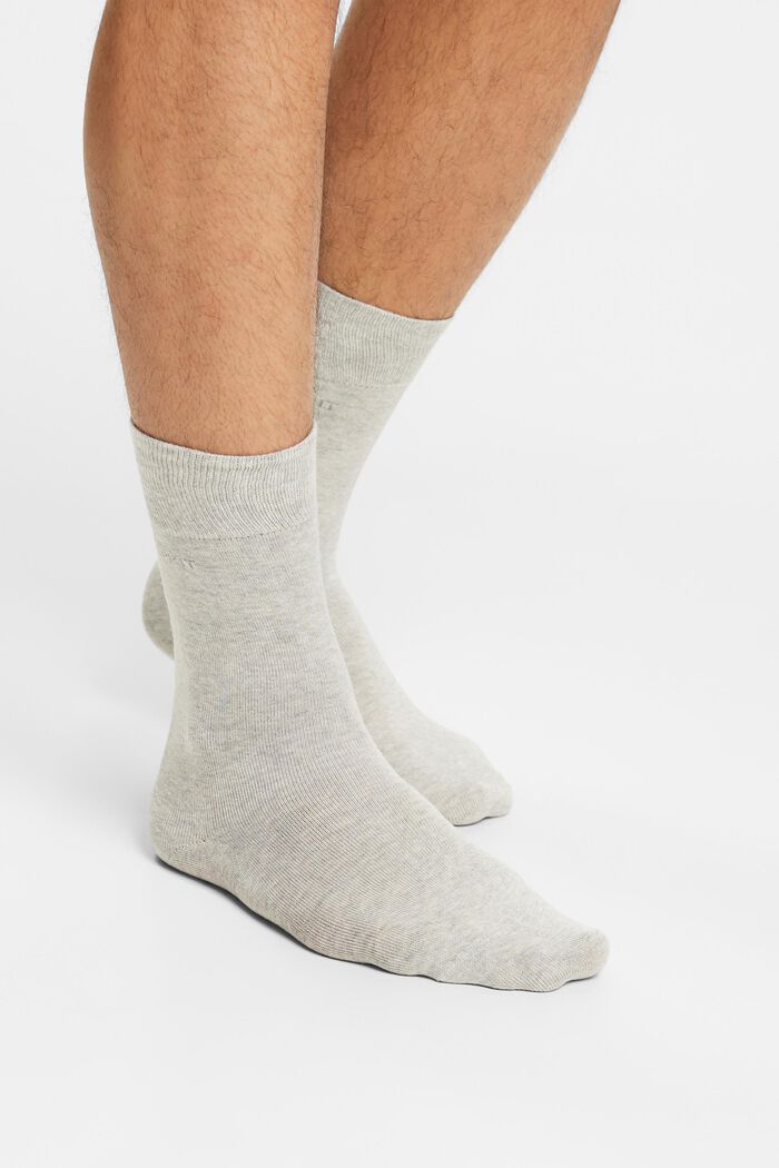 Set van 2 paar sokken, organic cotton, STORM GREY, detail image number 1