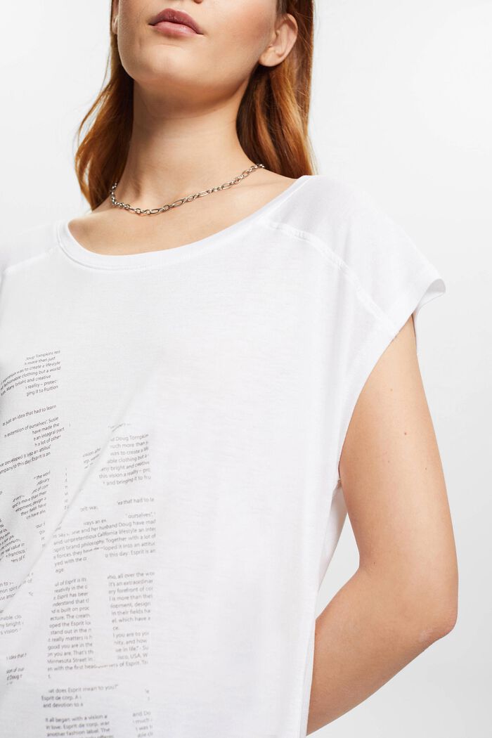 T-shirt met print op de voorkant, LENZING™ ECOVERO™, WHITE, detail image number 2