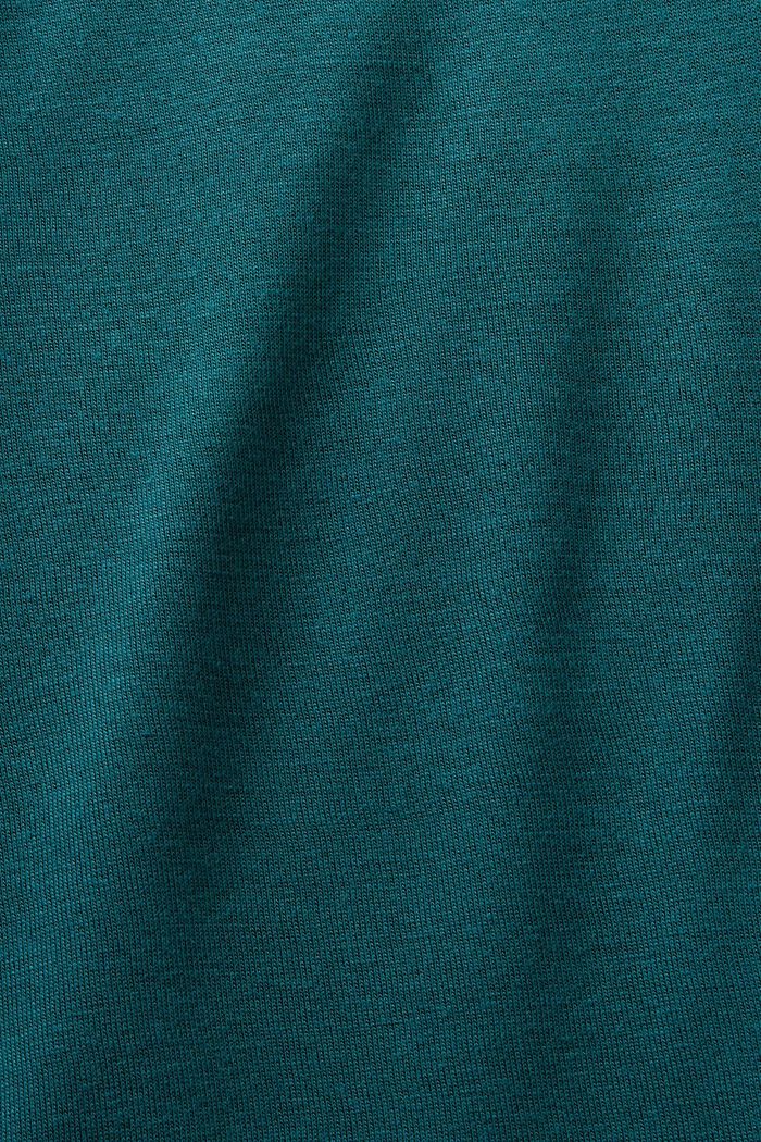 Jersey longsleeve met watervalhals, EMERALD GREEN, detail image number 6