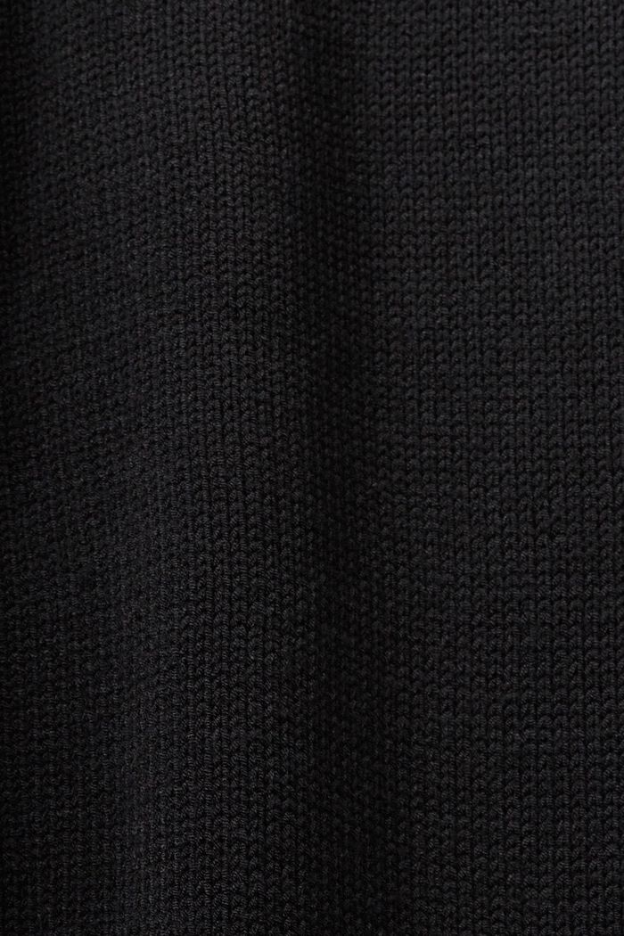Gebreide jurk met col, BLACK, detail image number 5