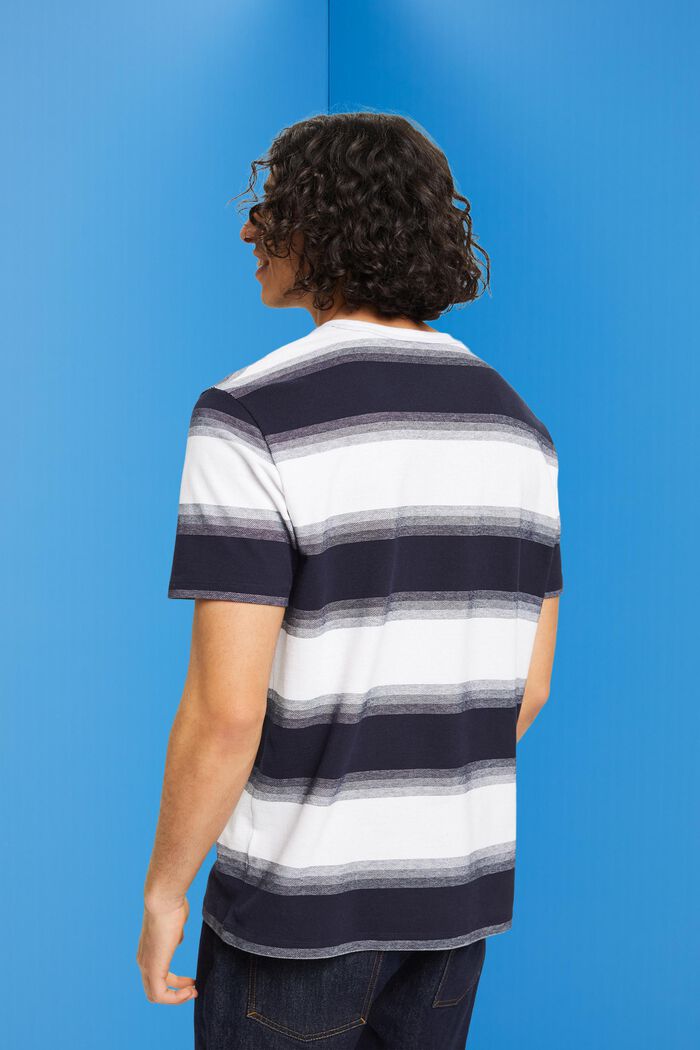 Gestreept T-shirt van katoen-piqué, NAVY, detail image number 3