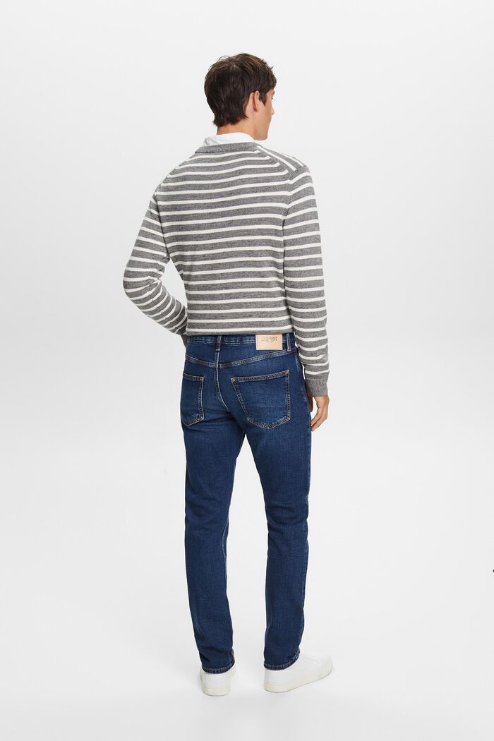 Gerecycled: slim fit jeans, BLUE DARK WASHED, detail image number 3