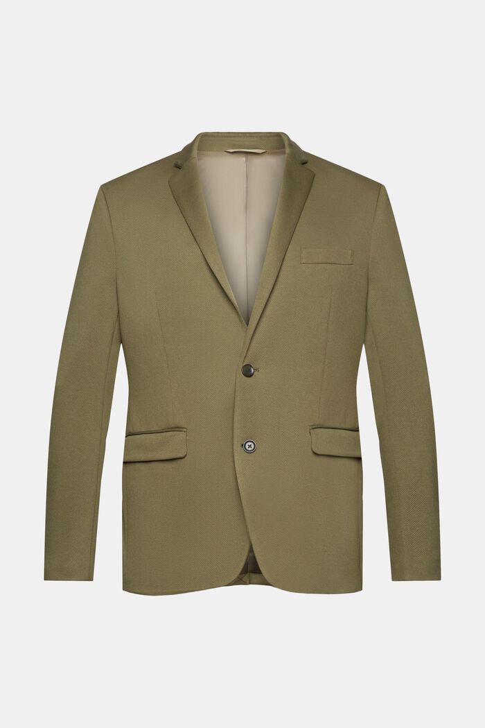 Gestructureerde slim fit-blazer, OLIVE, detail image number 7