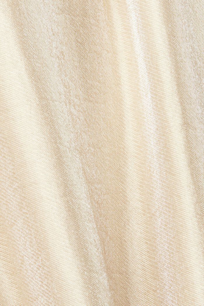 Mini-jurk van metallic twill, CREAM BEIGE, detail image number 5