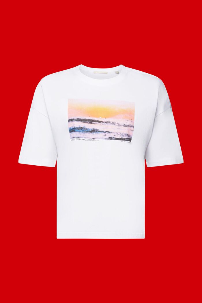 Katoenen T-shirt met print, WHITE, detail image number 6