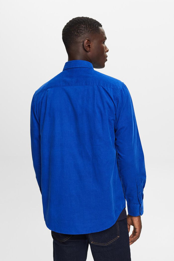 Overhemd van corduroy, 100% katoen, BRIGHT BLUE, detail image number 3