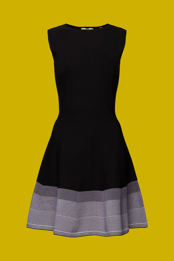 Gebreide mini-jurk, BLACK, detail image number 7