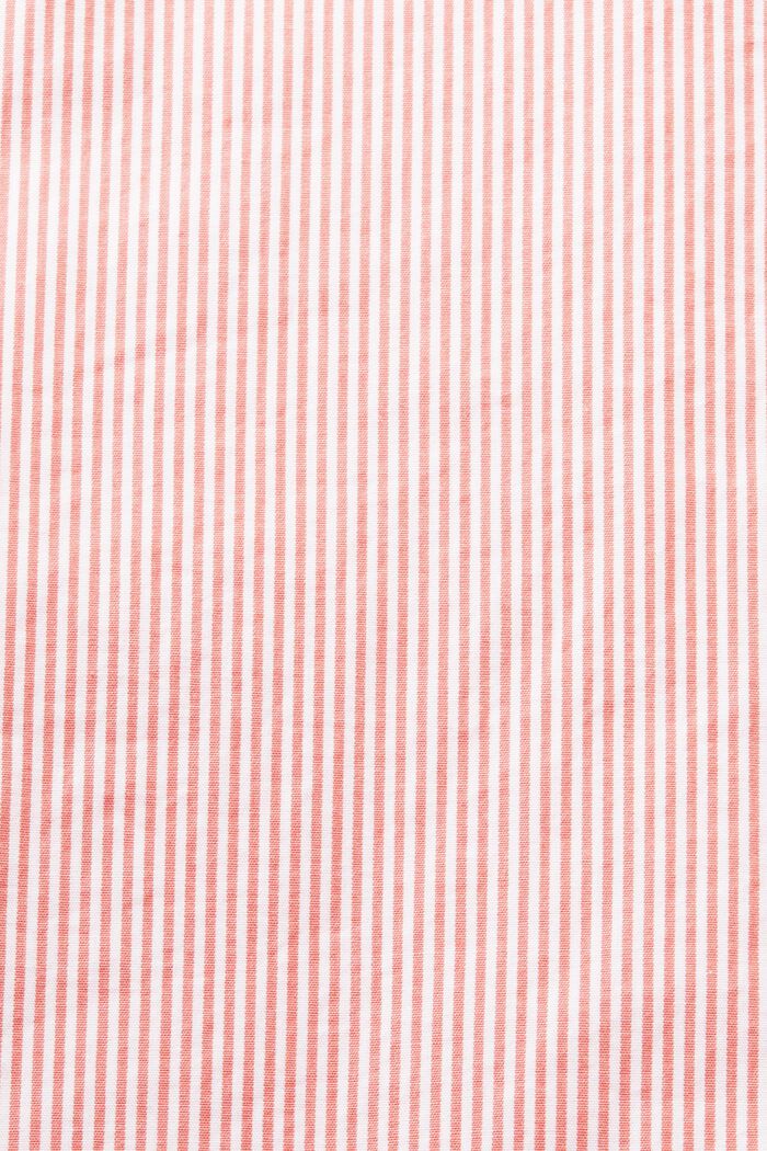 Gestreept shirt van katoen-popeline, CORAL RED, detail image number 5