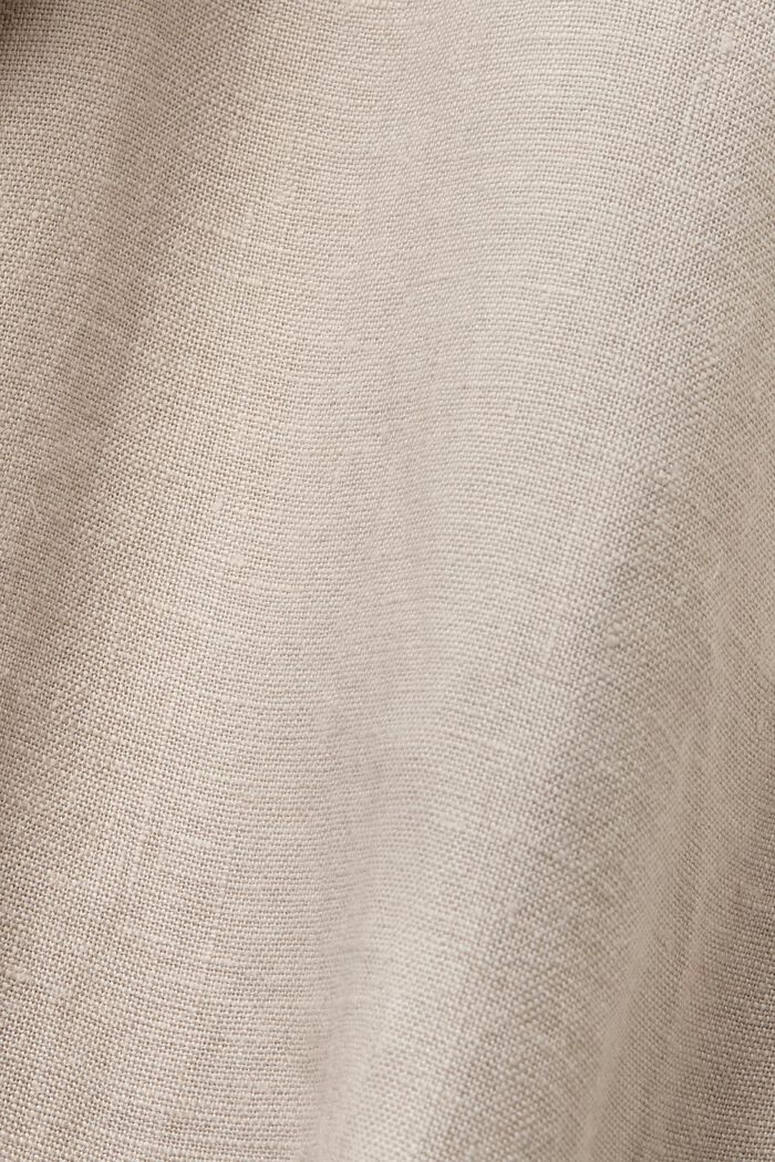 Cropped linnen broek, LIGHT TAUPE, detail image number 5