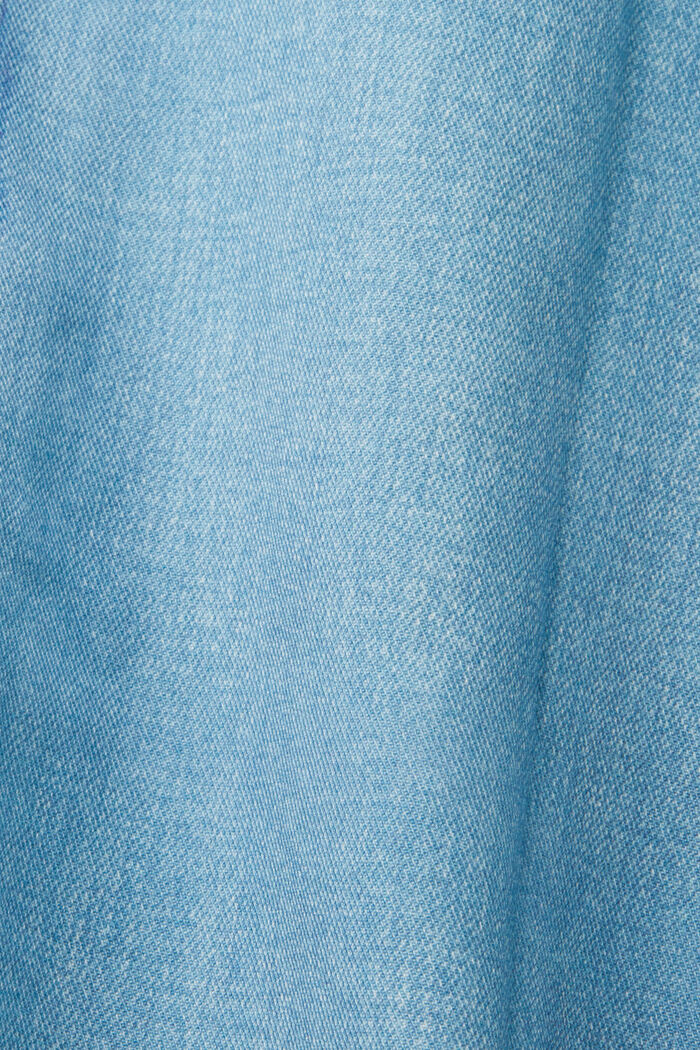 Overhemd met all-over denim print, BLUE MEDIUM WASHED, detail image number 6