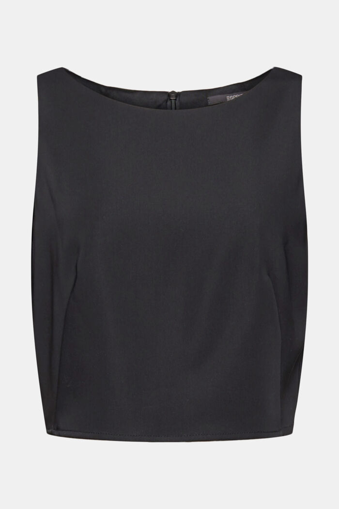 Gerecycled: cropped top, BLACK, overview