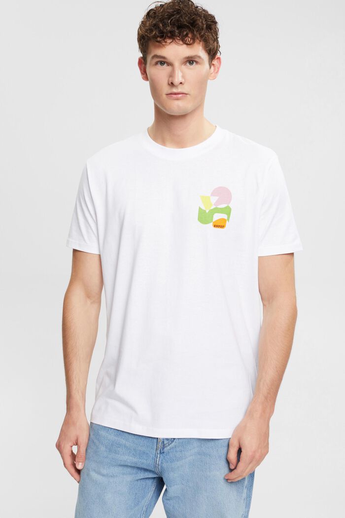 Jersey T-shirt met print, WHITE, detail image number 0