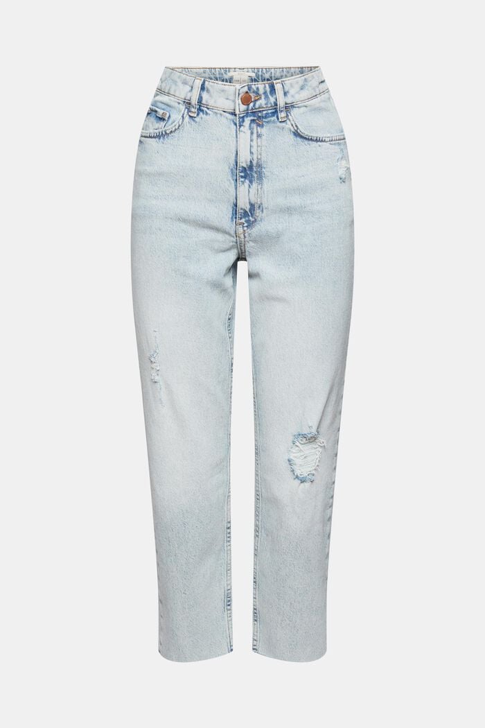 Jeans met destroyed look, BLUE BLEACHED, overview
