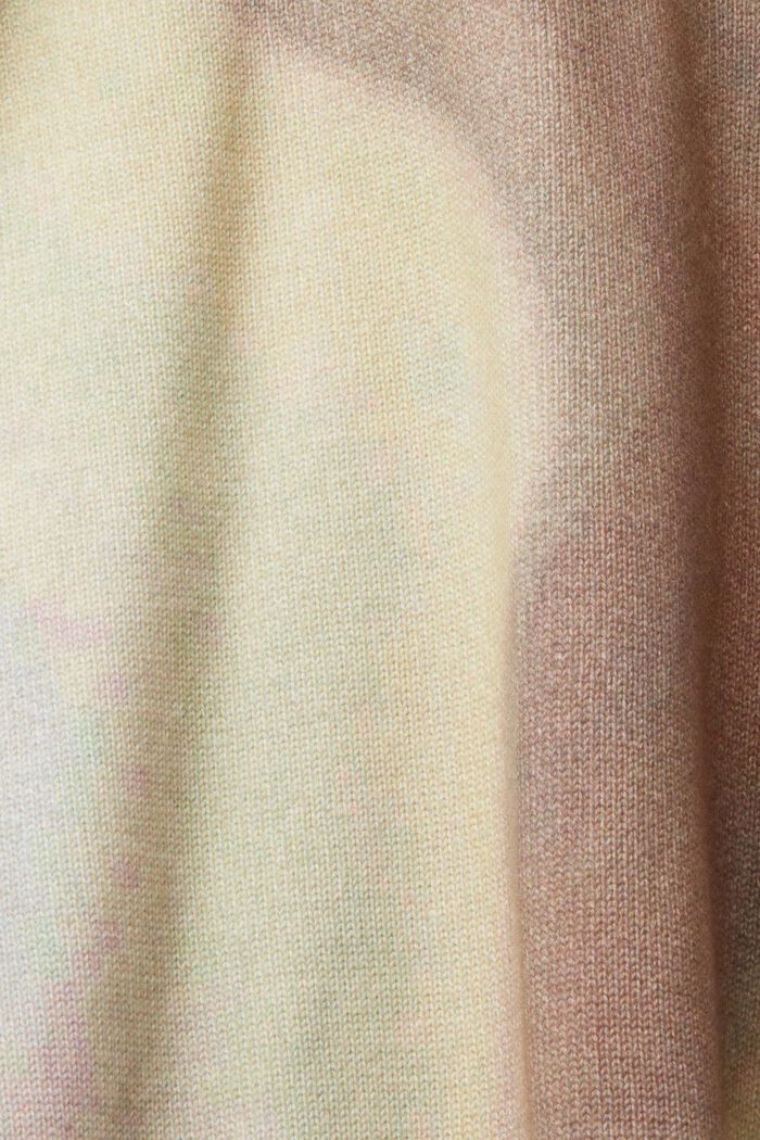 Geweven trui van katoen met motief all-over, LIGHT TAUPE, detail image number 5