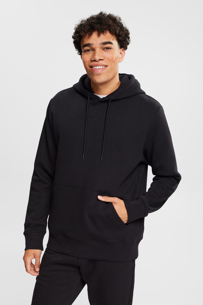 Gerecycled: sweatshirt met capuchon, BLACK, detail image number 0