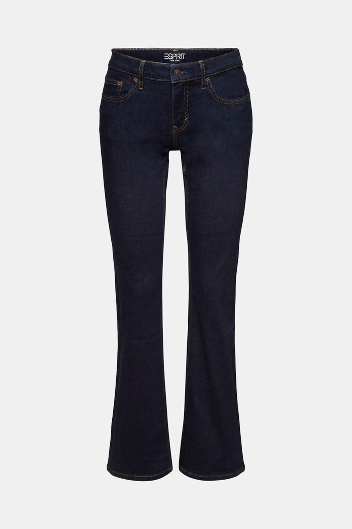 Bootcut jeans met middelhoge taille, BLUE RINSE, detail image number 6