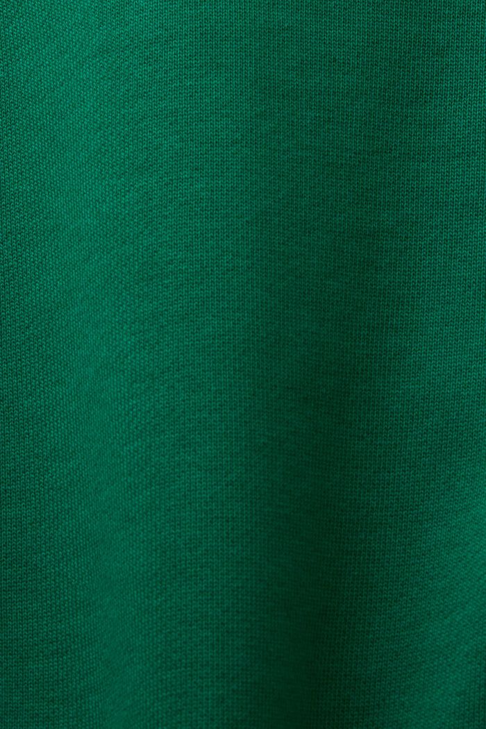Sweatshirt met logoborduursel, organic cotton, DARK GREEN, detail image number 5