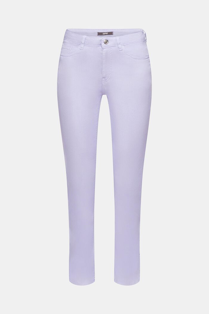 Slim fit-jeans met middelhoge taille, LAVENDER, overview