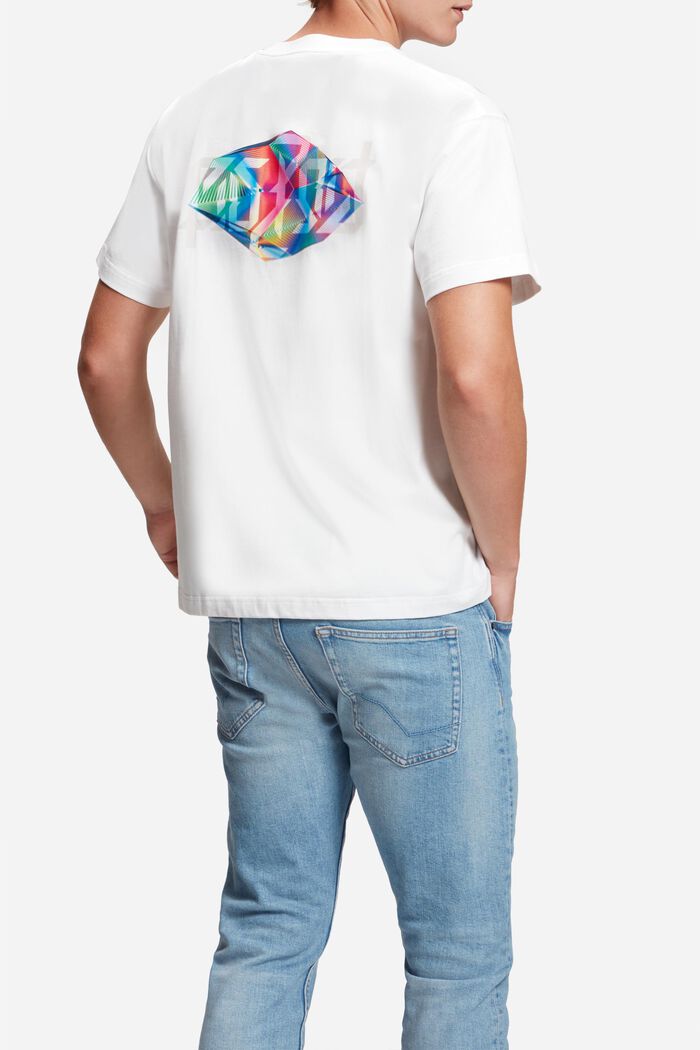 AMBIGRAM T-shirt met print op de achterkant, WHITE, detail image number 2