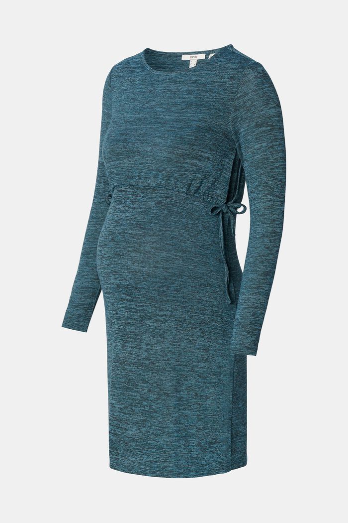 Jersey jurk met voedingsfunctie, TEAL BLUE, detail image number 6
