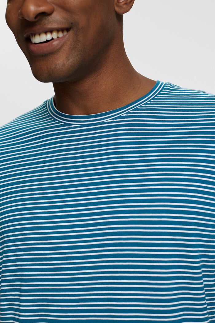 Jersey T-shirt, 100% katoen, PETROL BLUE, detail image number 0