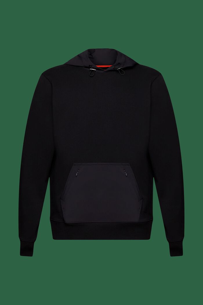 Nylon hoodie, BLACK, detail image number 5