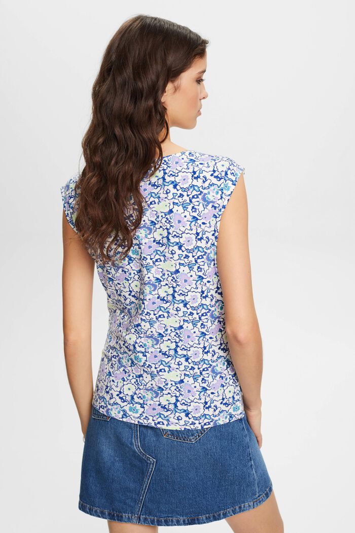T-shirt met bloemenprint, NEW WHITE, detail image number 3