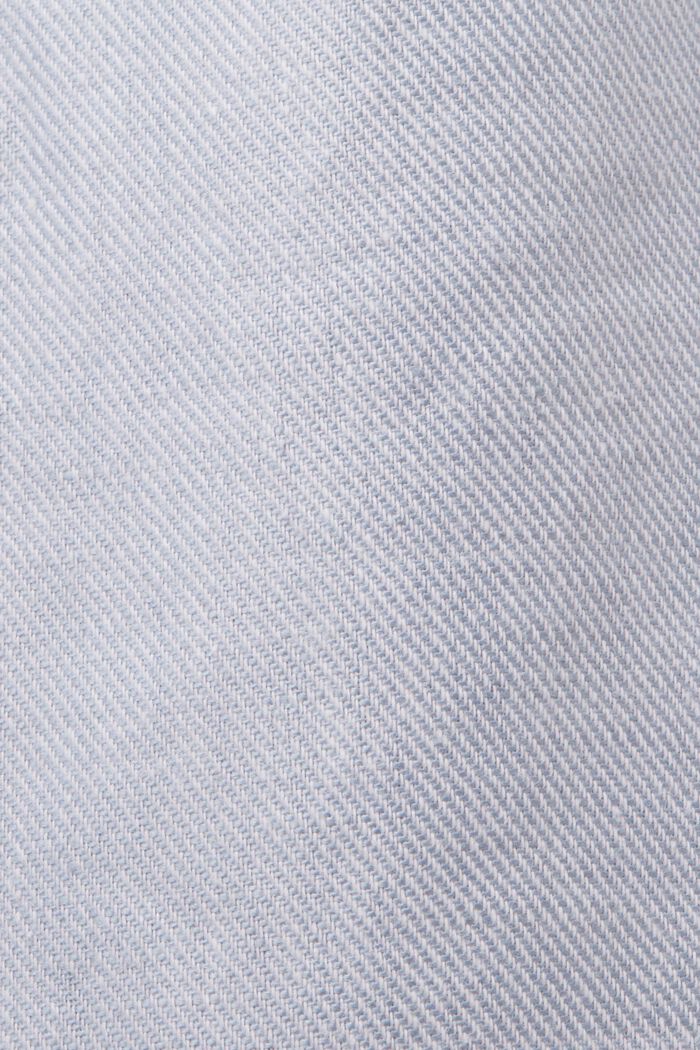Cropped chino met vaste riem, linnenmix, LIGHT BLUE LAVENDER, detail image number 6