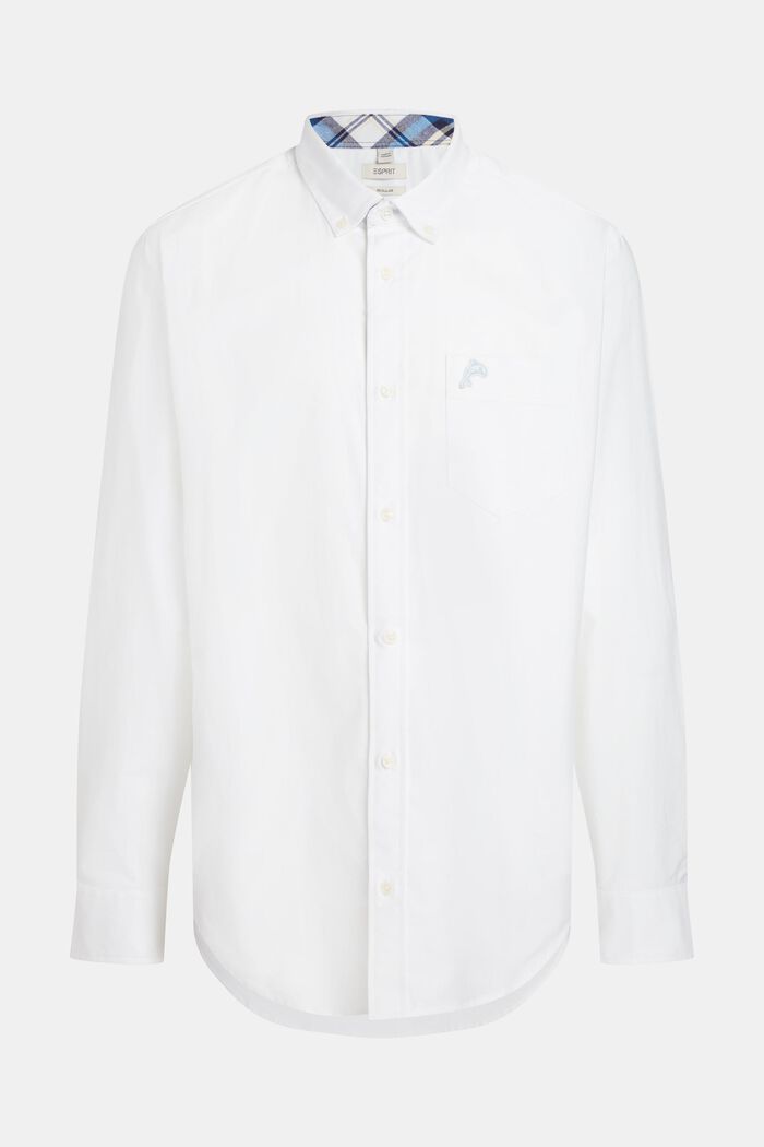 Oxford shirt met normale pasvorm, WHITE, overview