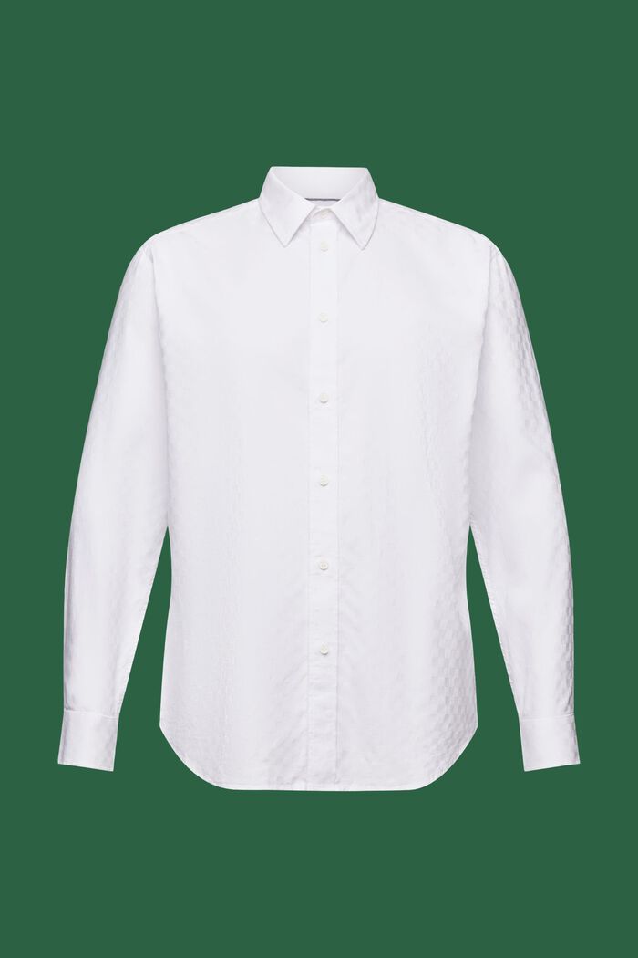 Overhemd van jacquardkatoen, WHITE, detail image number 6