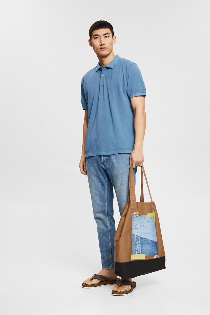 Poloshirt van 100% organic cotton, BLUE, detail image number 2