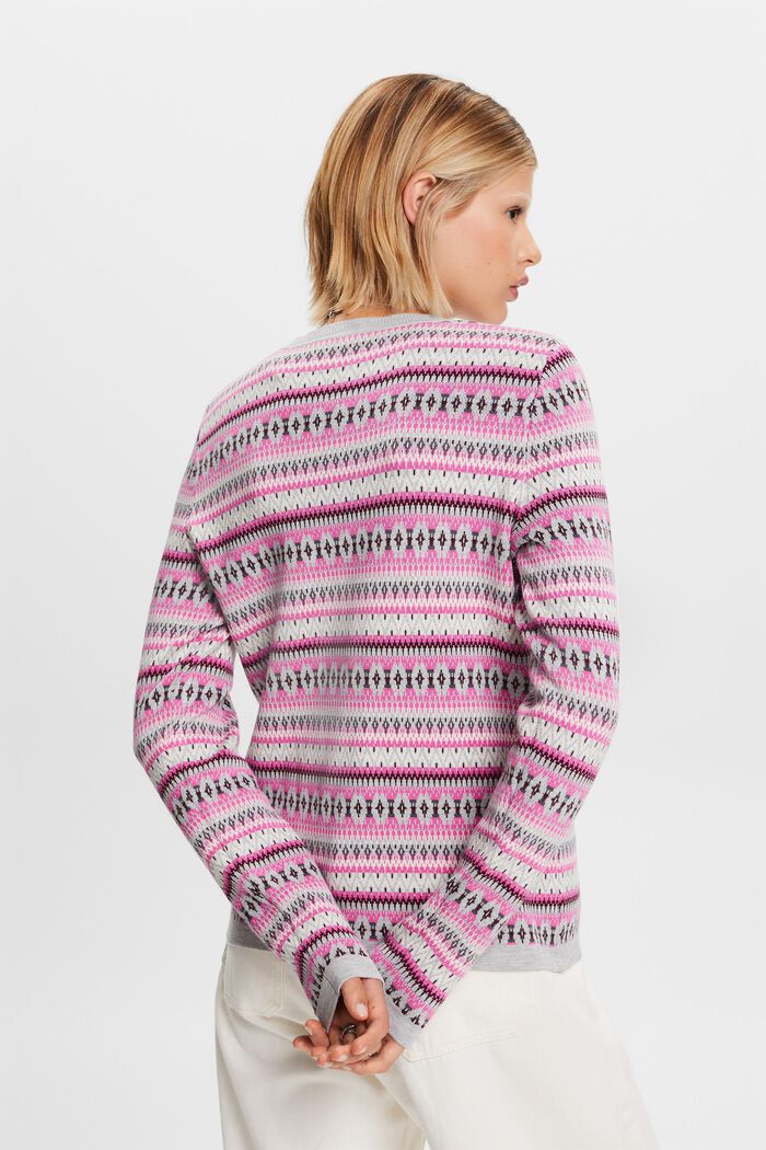Jacquard sweatshirt, LIGHT GREY, detail image number 3