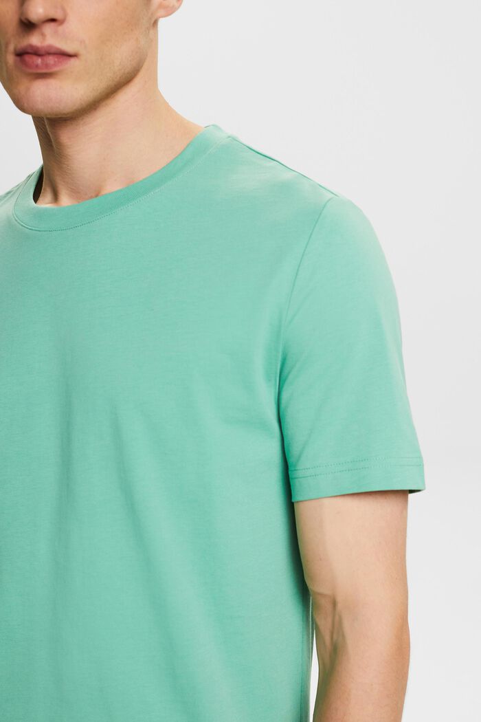 T-shirt van jersey met ronde hals, DUSTY GREEN, detail image number 3