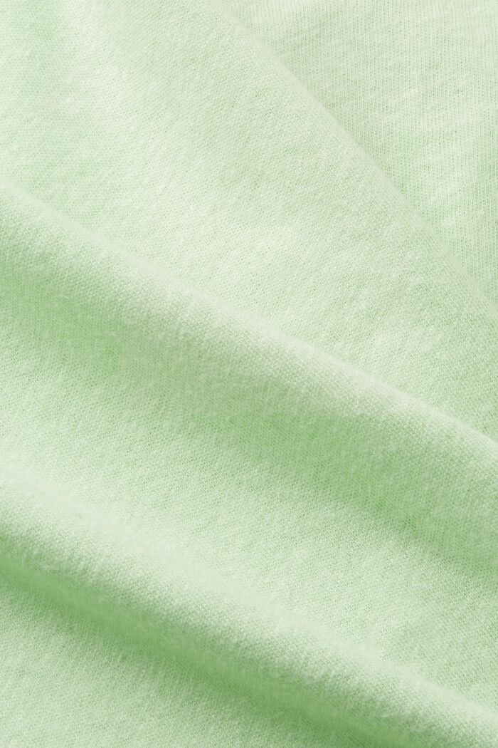 T-shirt van een linnenmix, CITRUS GREEN, detail image number 4