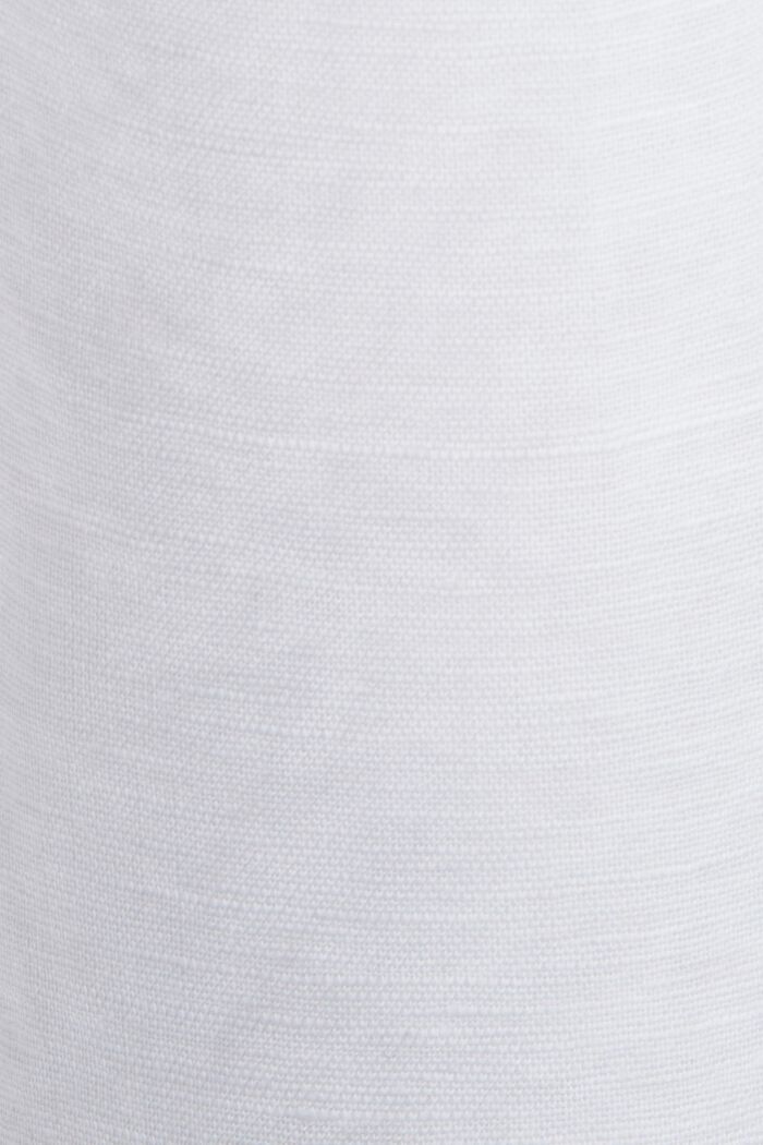 CURVY overhemdblouse, mix van linnen en katoen, WHITE, detail image number 1