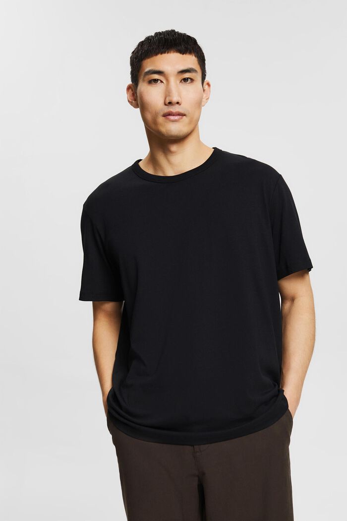 Met TENCEL™: oversized T-shirt, BLACK, detail image number 0