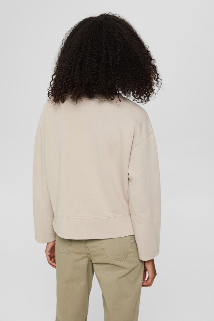 Sweatshirt van 100% katoen, LIGHT TAUPE, detail image number 3