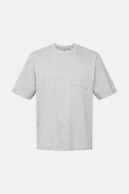 Gemêleerd jersey T-shirt, LENZING™ ECOVERO™, MEDIUM GREY, overview